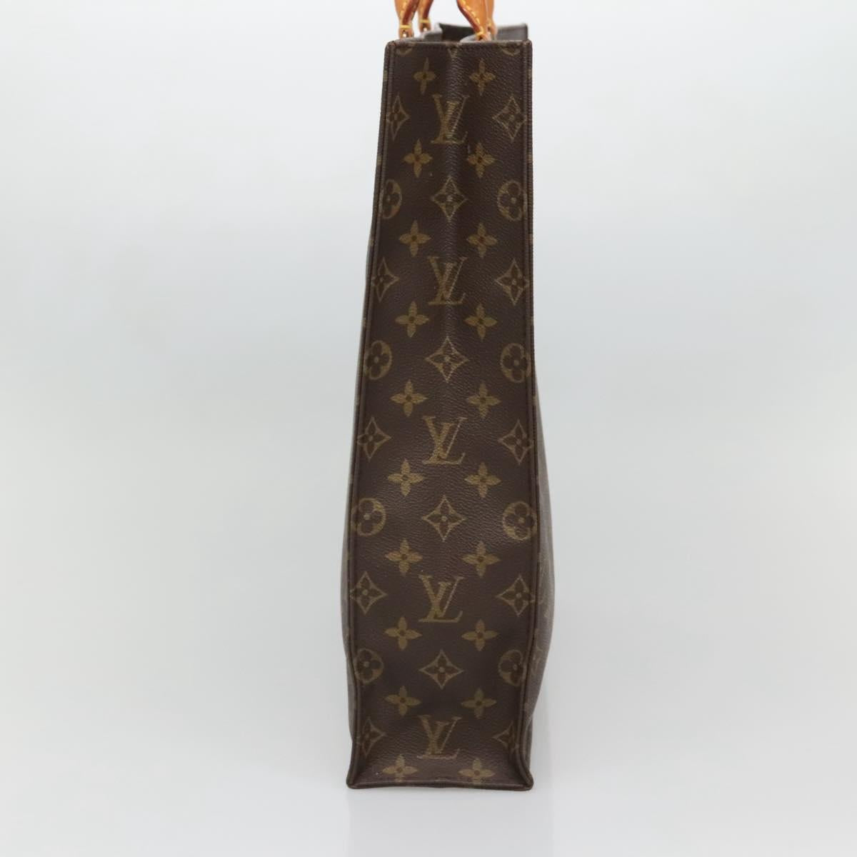 LOUIS VUITTON Monogram Sac Plat Hand Bag M51140 LV Auth BA4622