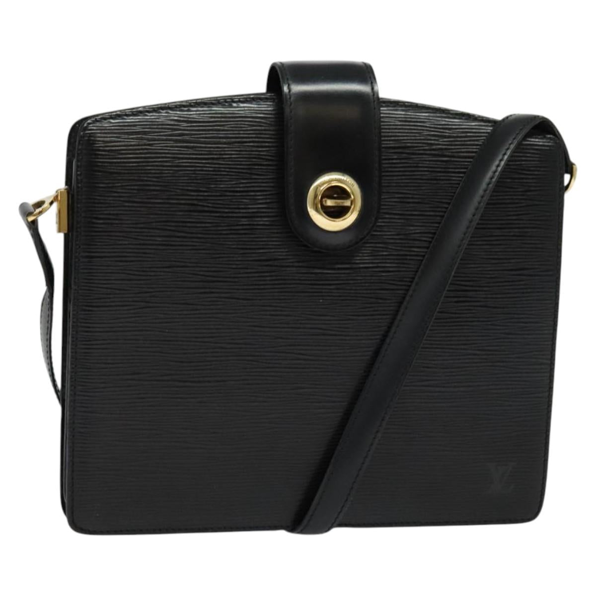 LOUIS VUITTON Epi Capuchin Shoulder Bag Black M52342 LV Auth BA4635