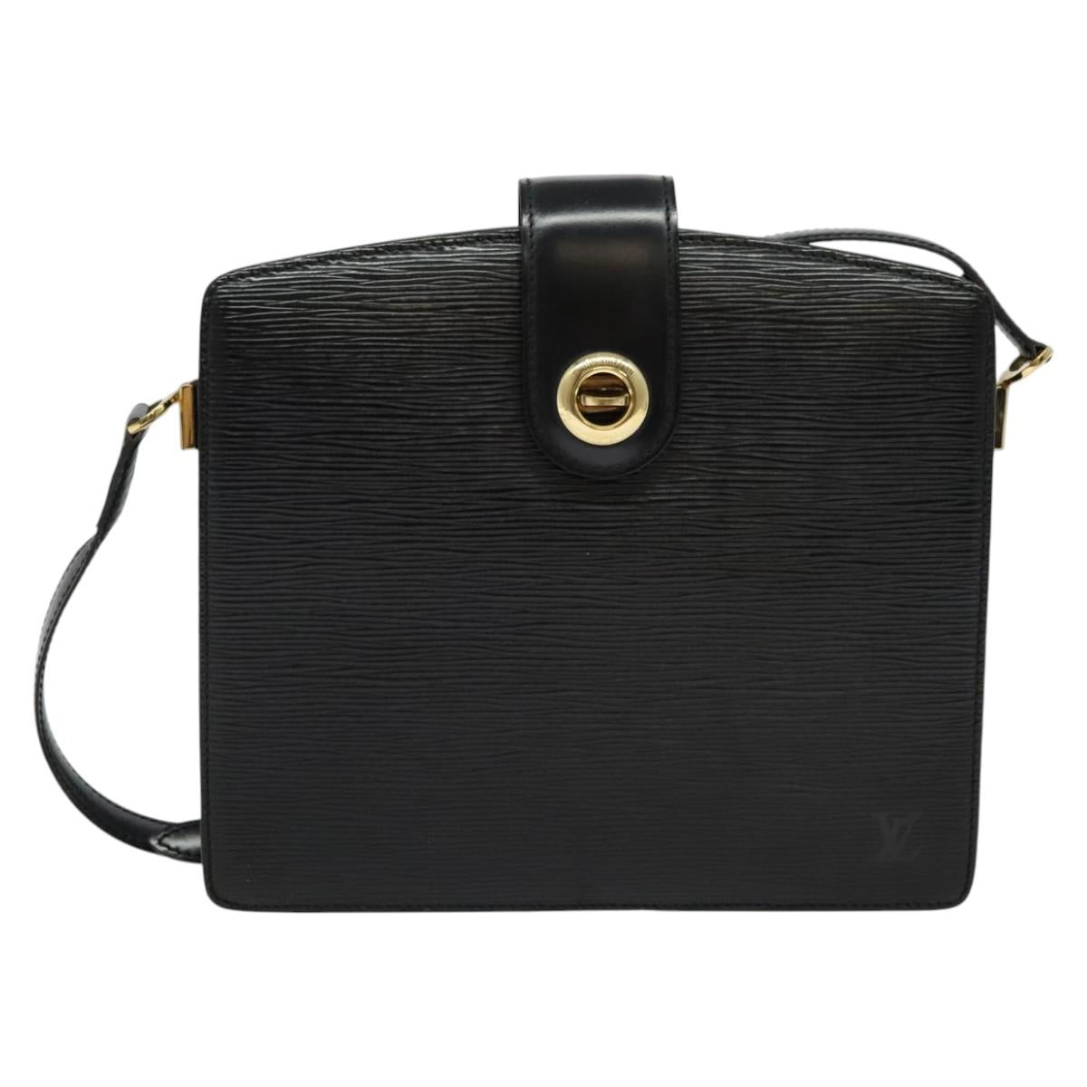 LOUIS VUITTON Epi Capuchin Shoulder Bag Black M52342 LV Auth BA4635