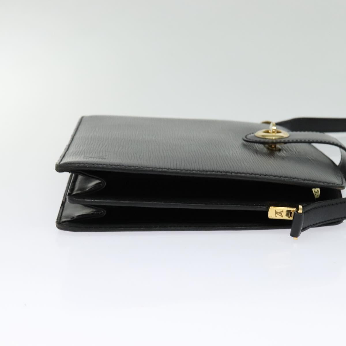 LOUIS VUITTON Epi Capuchin Shoulder Bag Black M52342 LV Auth BA4635