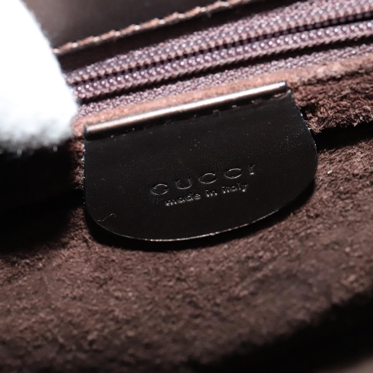 GUCCI Hand Bag Leather 2way Brown Auth BA4643