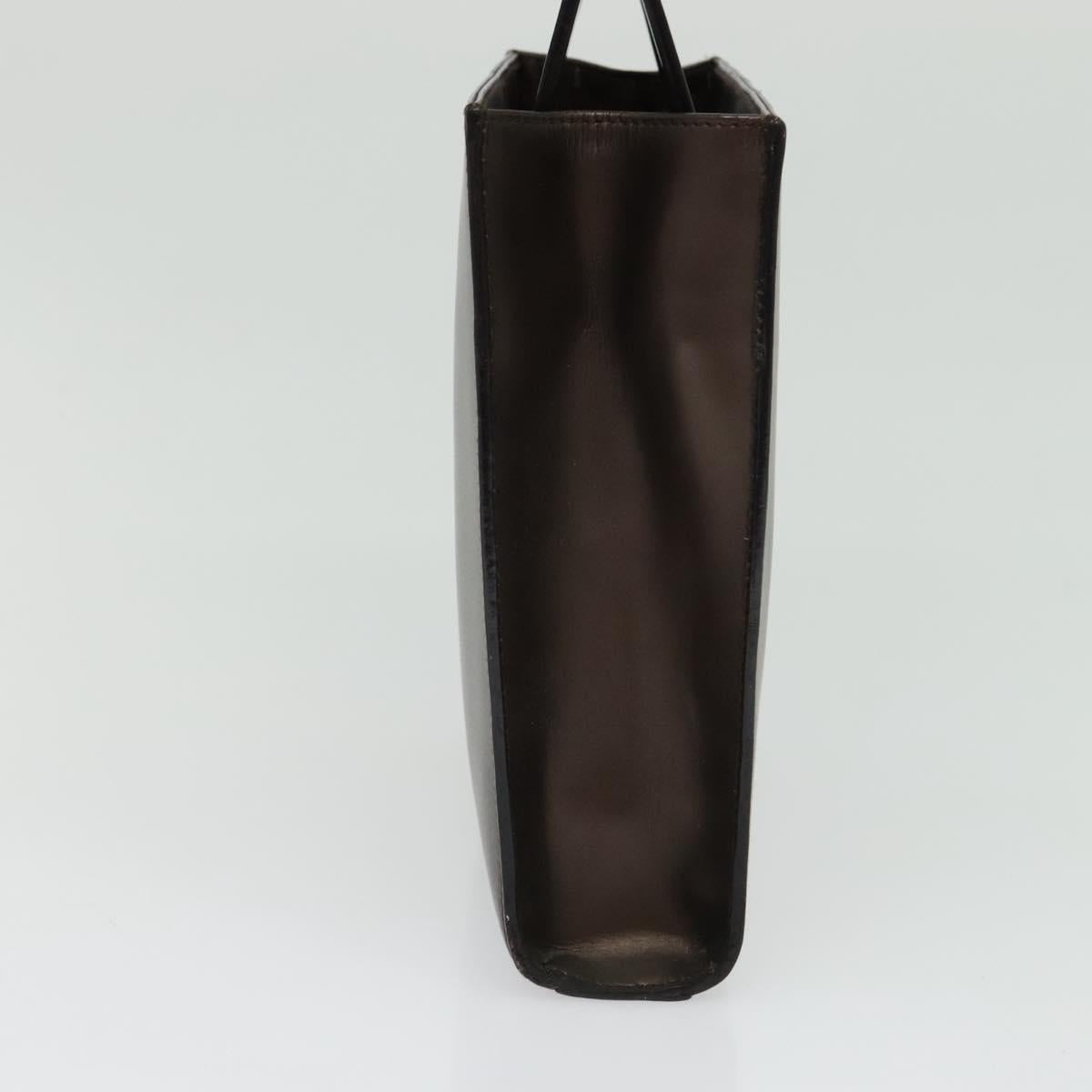 GUCCI Hand Bag Leather 2way Brown Auth BA4643