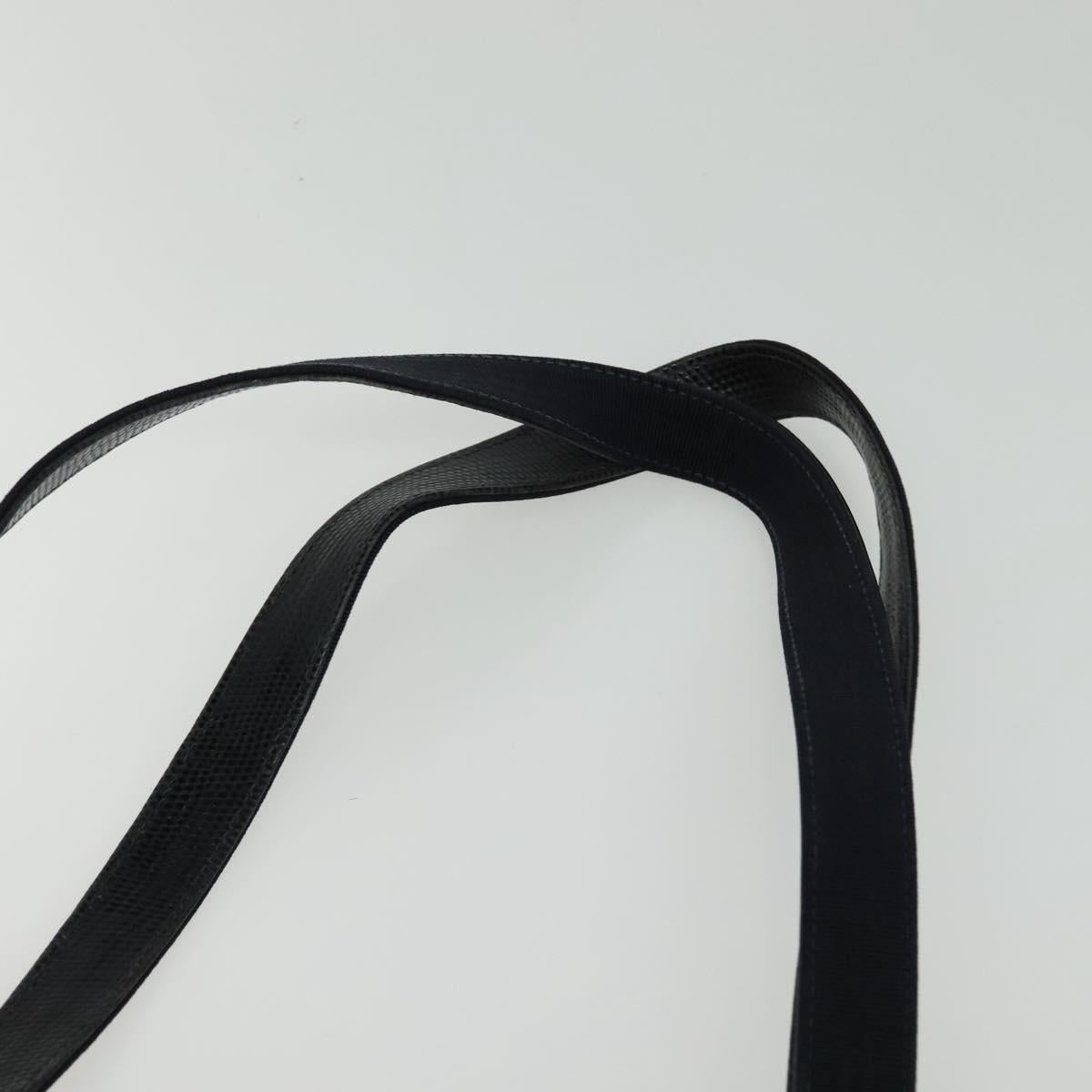 Salvatore Ferragamo Tote Bag Leather Embossed Navy Gold Auth BA4645