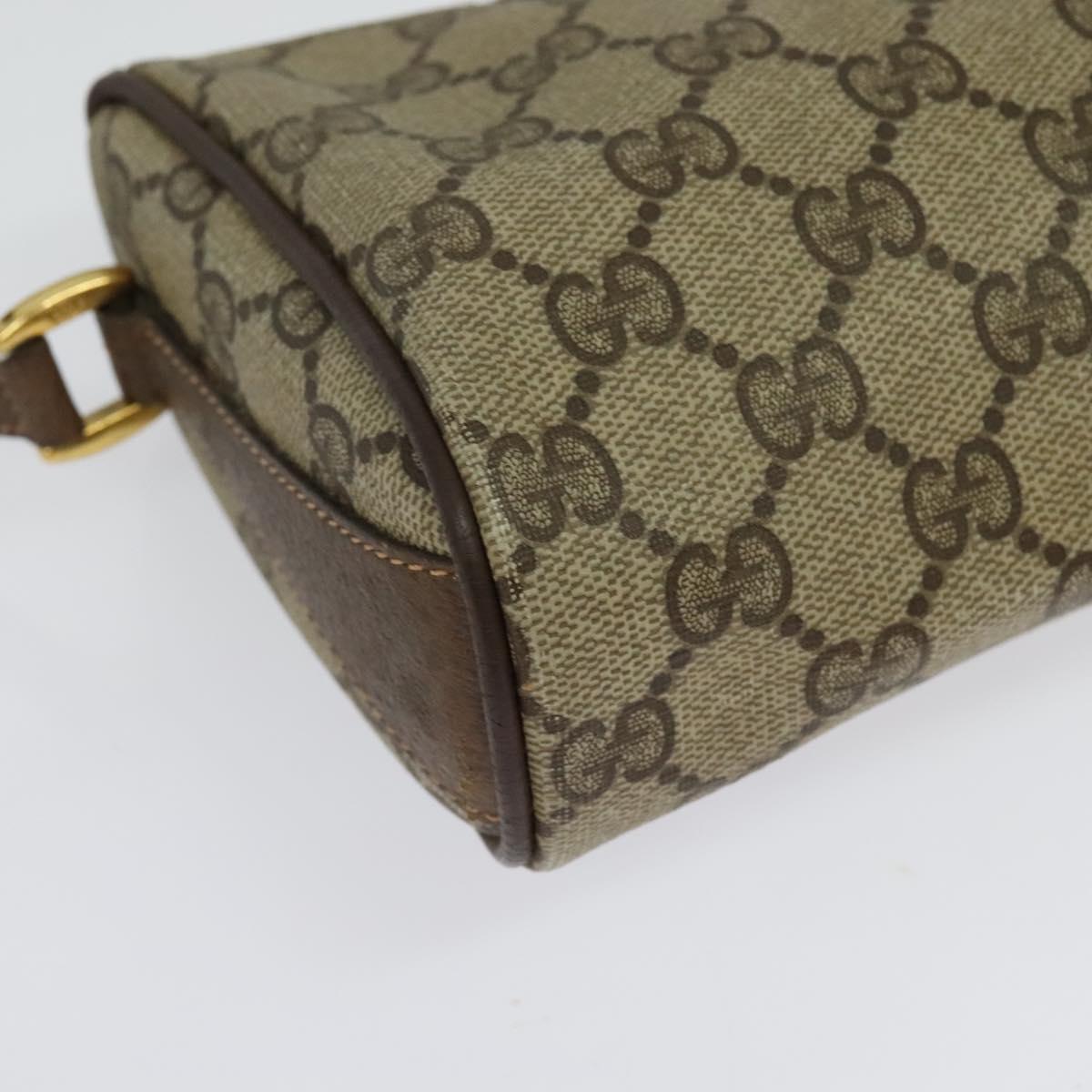 GUCCI GG Supreme Web Sherry Line Shoulder Bag PVC Beige 89 02 018 Auth BA4657