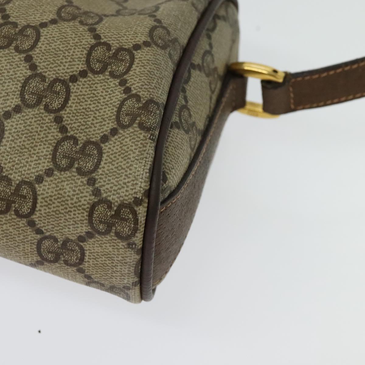 GUCCI GG Supreme Web Sherry Line Shoulder Bag PVC Beige 89 02 018 Auth BA4657