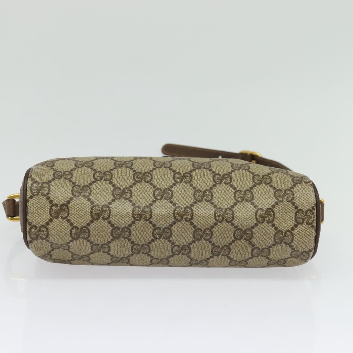 GUCCI GG Supreme Web Sherry Line Shoulder Bag PVC Beige 89 02 018 Auth BA4657