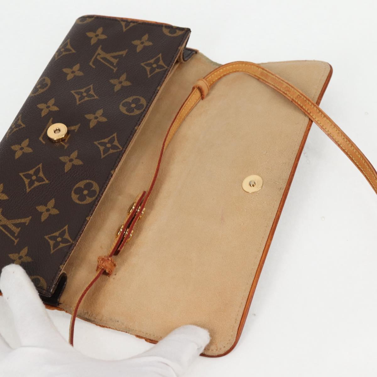 LOUIS VUITTON Monogram Pochette Twin GM Shoulder Bag M51852 LV Auth BA4664