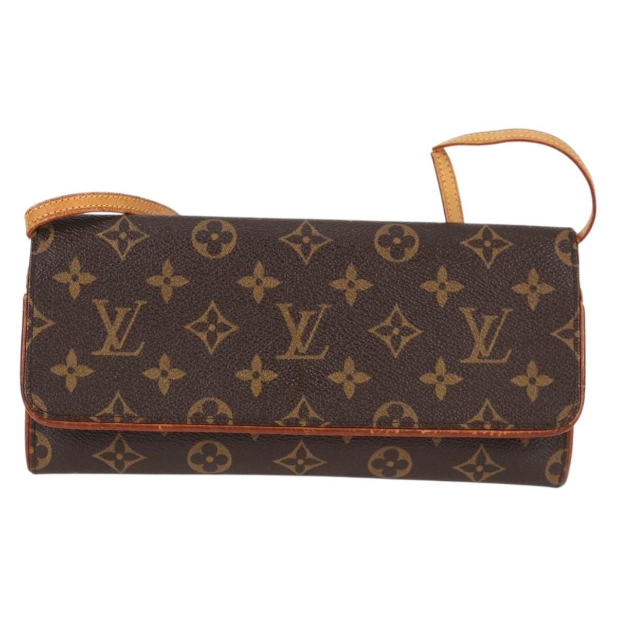 LOUIS VUITTON Monogram Pochette Twin GM Shoulder Bag M51852 LV Auth BA4664