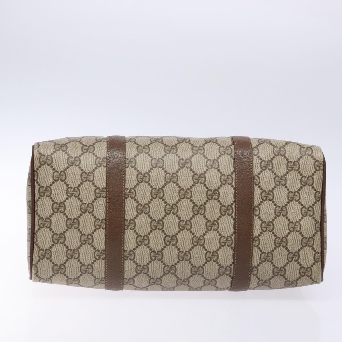 GUCCI GG Supreme Web Sherry Line Hand Bag PVC Beige Gold 40 02 007 Auth BA4667