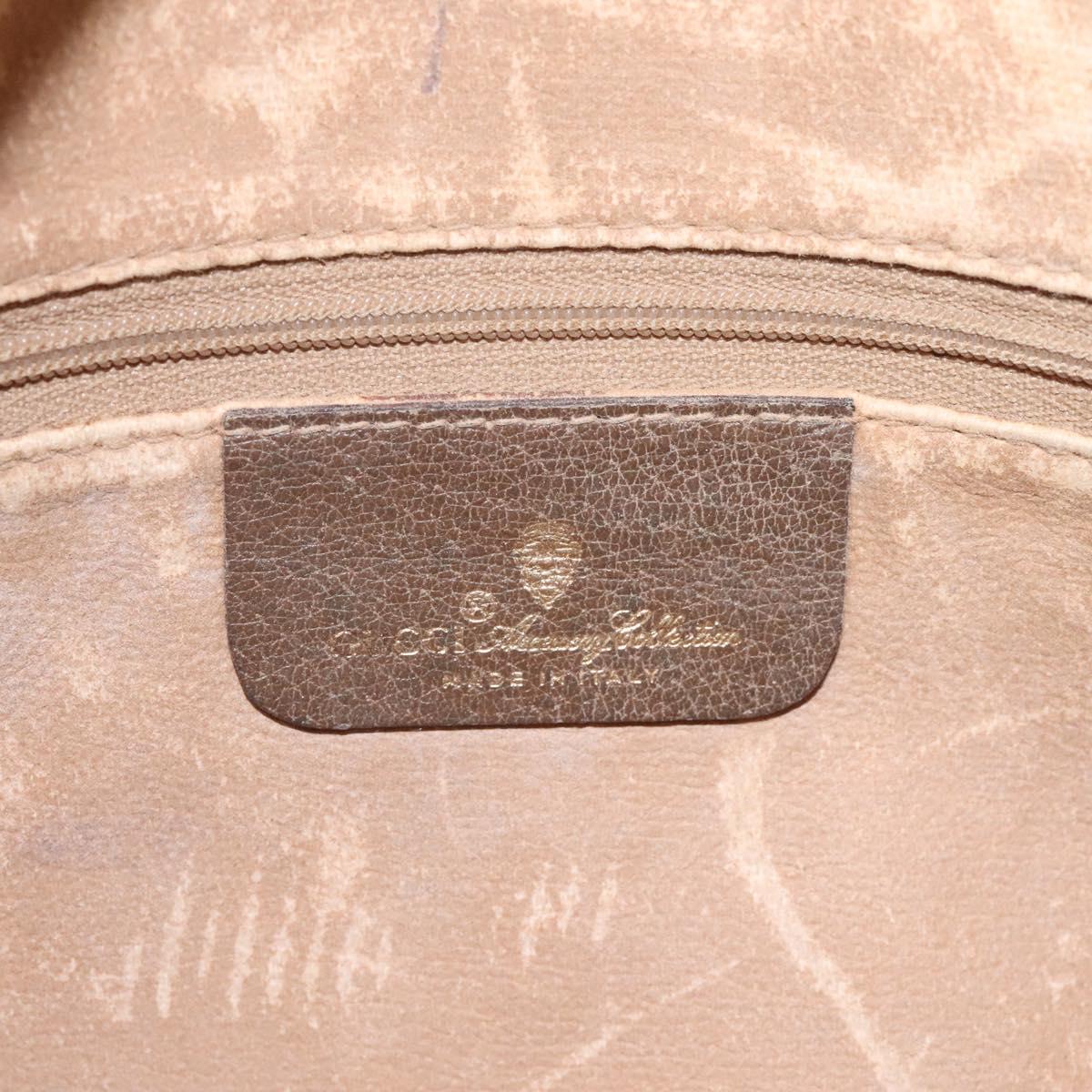 GUCCI GG Supreme Web Sherry Line Shoulder Bag PVC Leather Beige Red Auth BA467