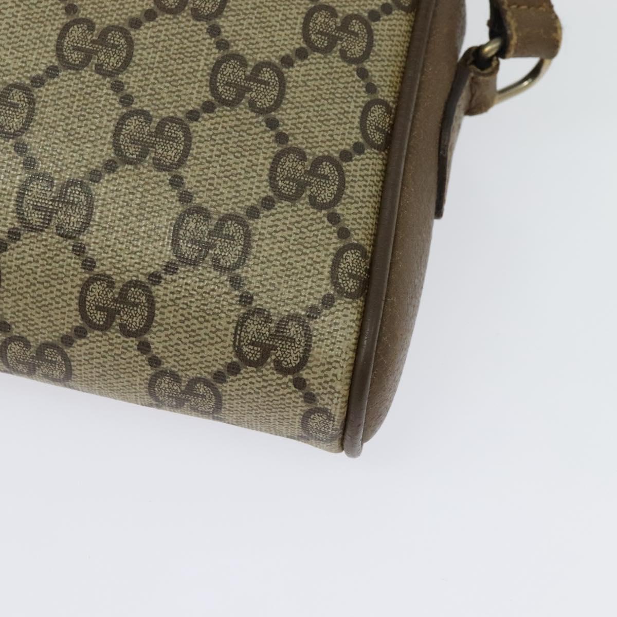 GUCCI GG Supreme Web Sherry Line Shoulder Bag PVC Beige 89 02 055 Auth BA4680