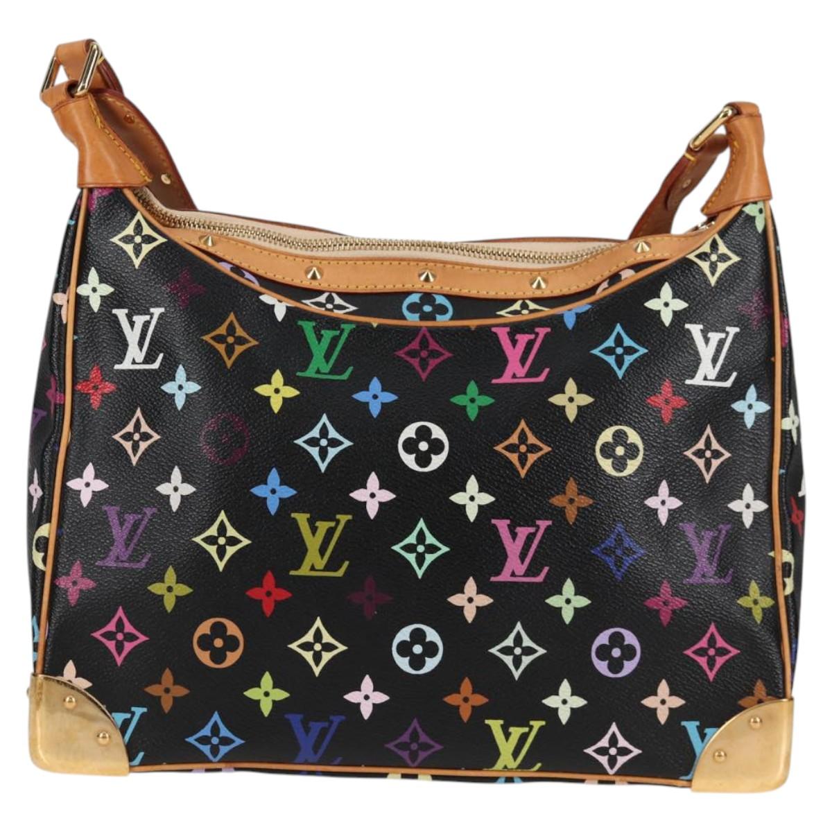 LOUIS VUITTON Multicolor Boulogne Shoulder Bag Black M92638 LV Auth BA4683SAV