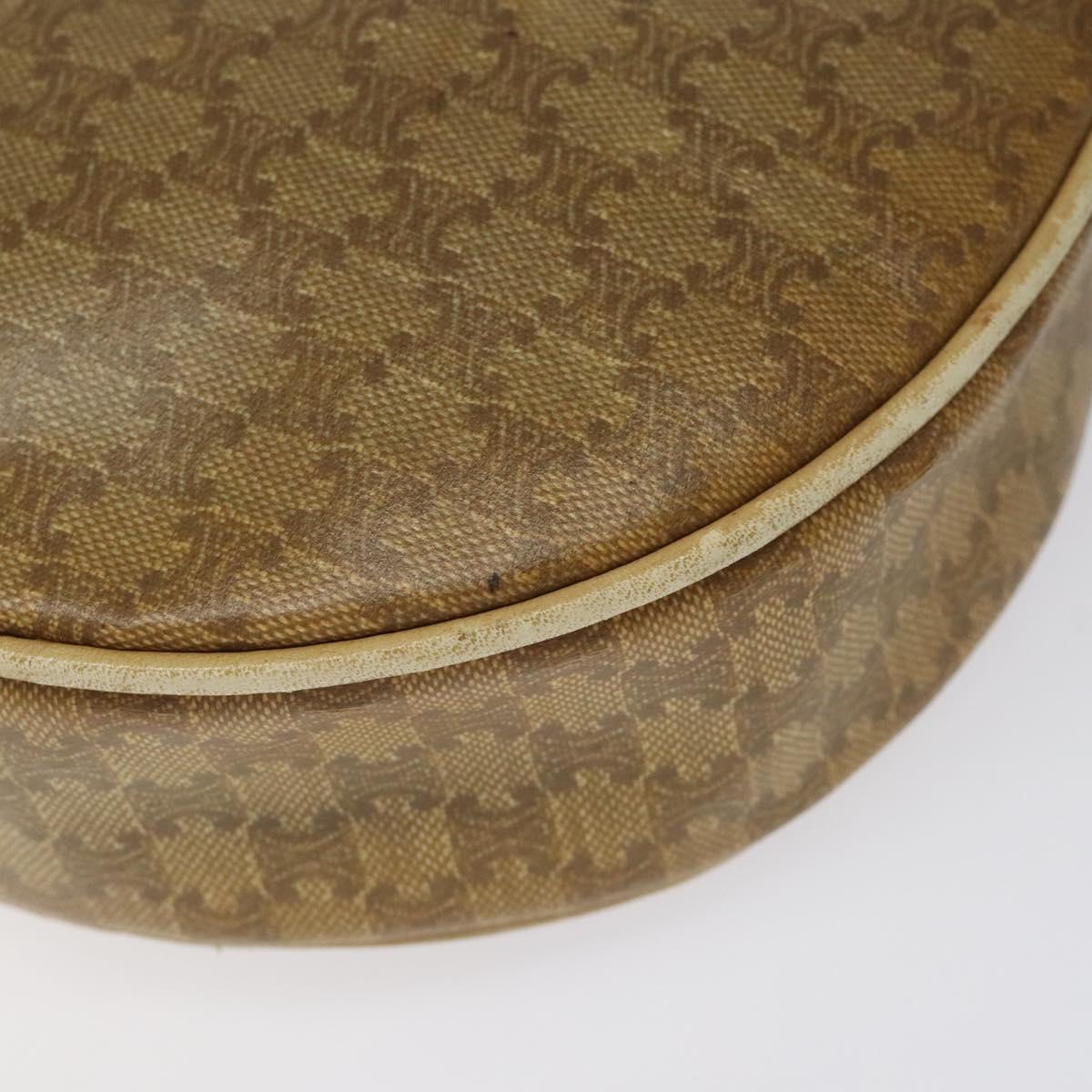 CELINE Macadam Canvas Shoulder Bag Brown Auth BA469