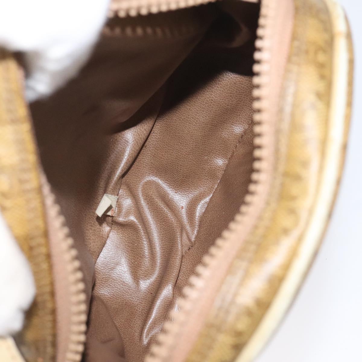 CELINE Macadam Canvas Shoulder Bag Brown Auth BA469