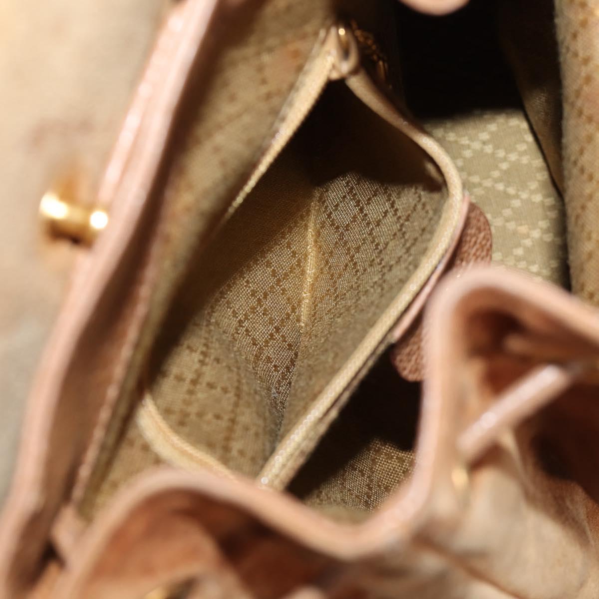 GUCCI Bamboo Backpack Suede Brown Gold 003 1705 0030 Auth BA4691