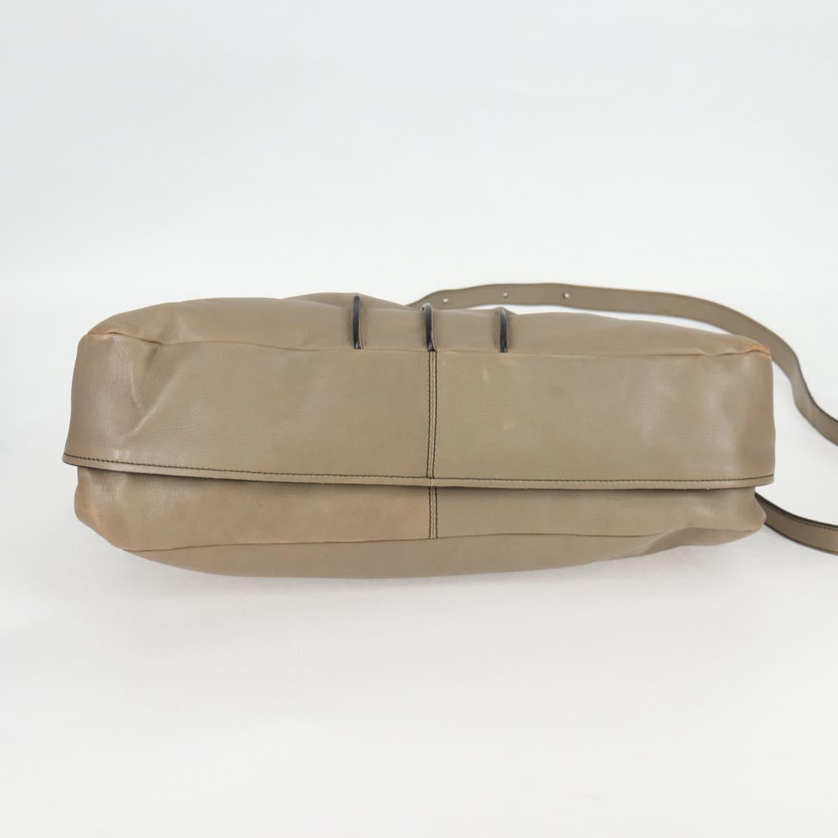 Chloe Margaret Hand Bag Leather 2way Gold olive Auth BA4692