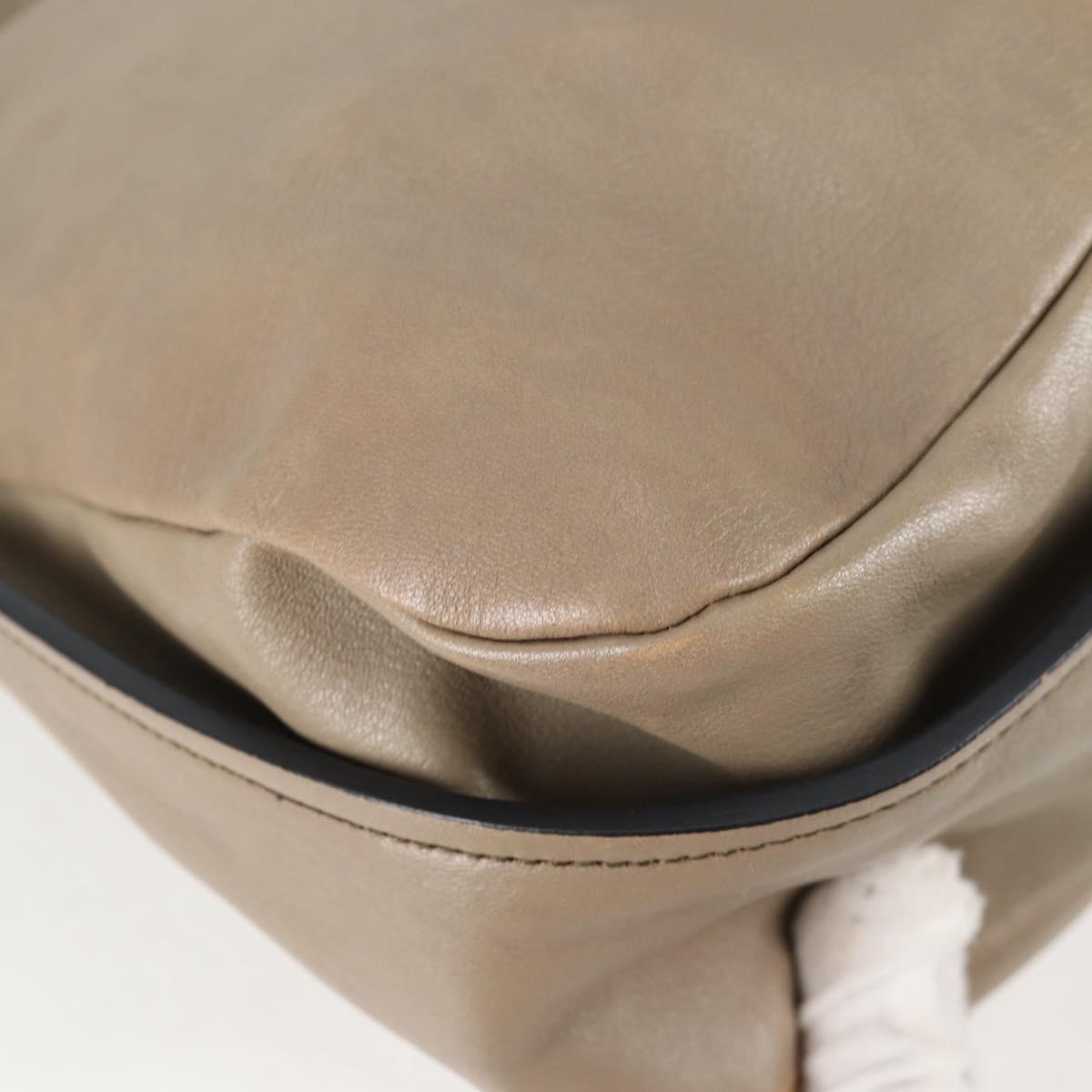 Chloe Margaret Hand Bag Leather 2way Gold olive Auth BA4692
