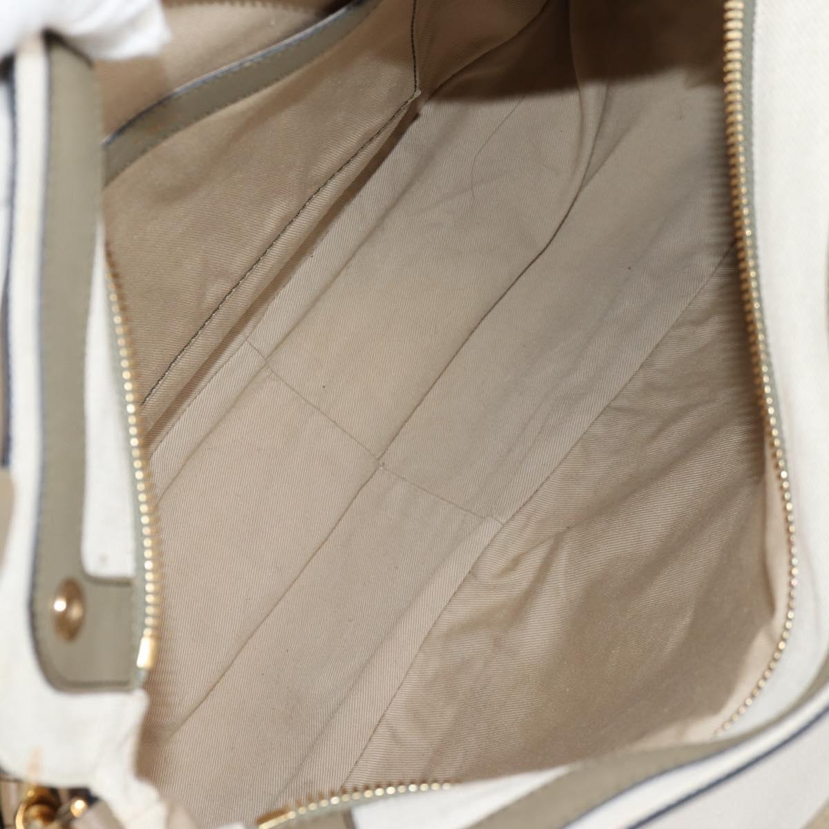 Chloe Margaret Hand Bag Leather 2way Gold olive Auth BA4692