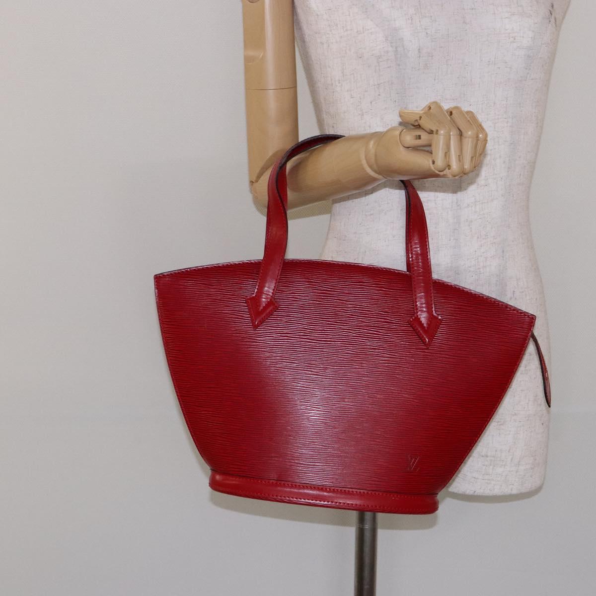LOUIS VUITTON Epi Saint Jacques Shoulder Bag Red M52277 LV Auth BA4703