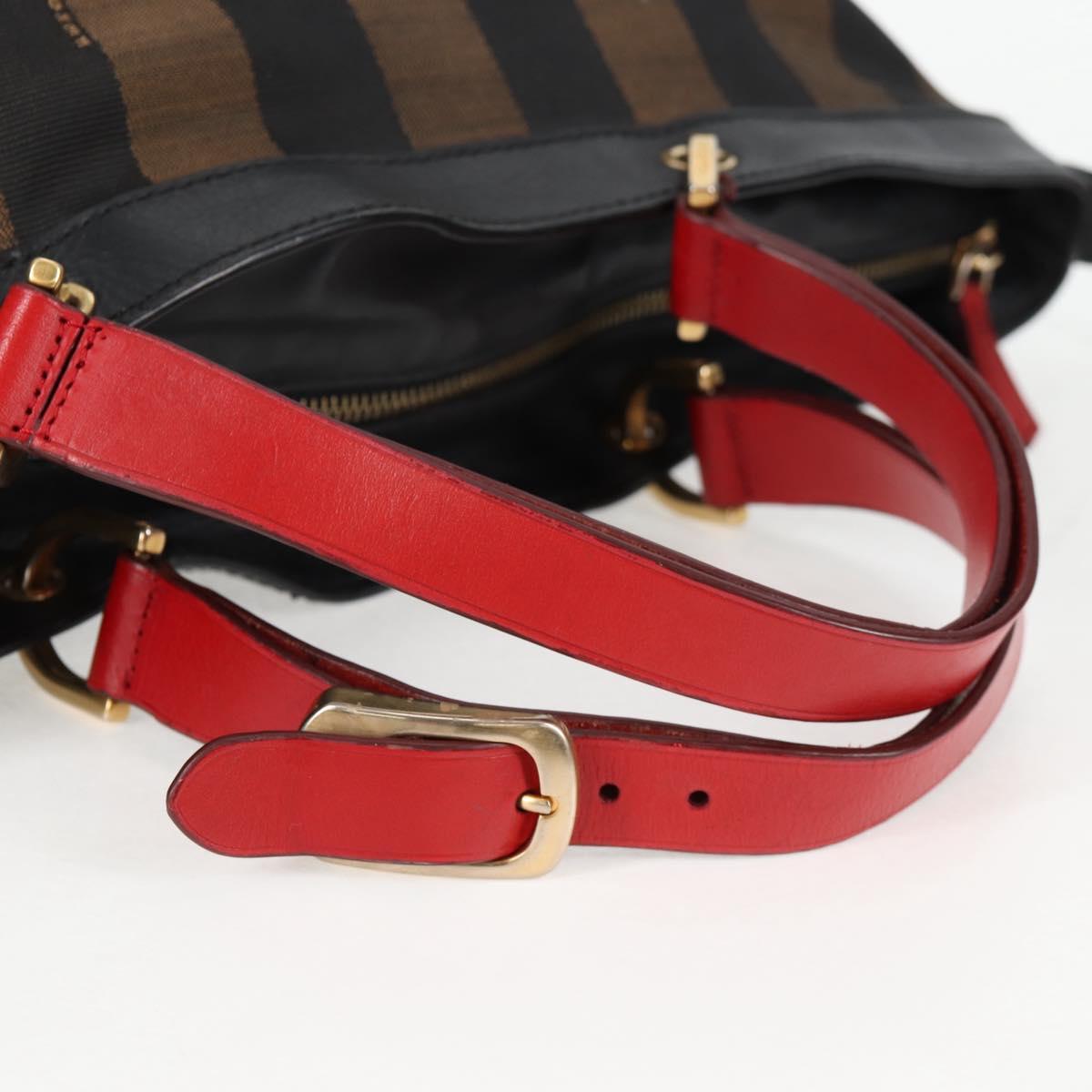 FENDI Pecan Canvas Backpack Brown Black Auth BA4760
