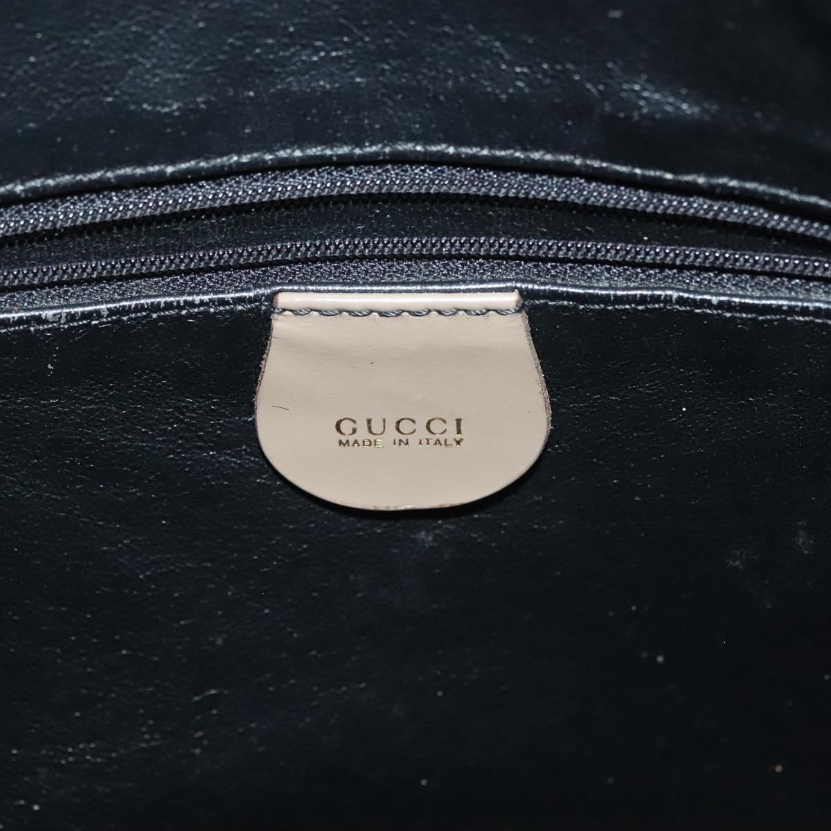 GUCCI Bamboo Hand Bag Patent leather 2way Beige Gold 001 1014 1638 0 Auth BA4761