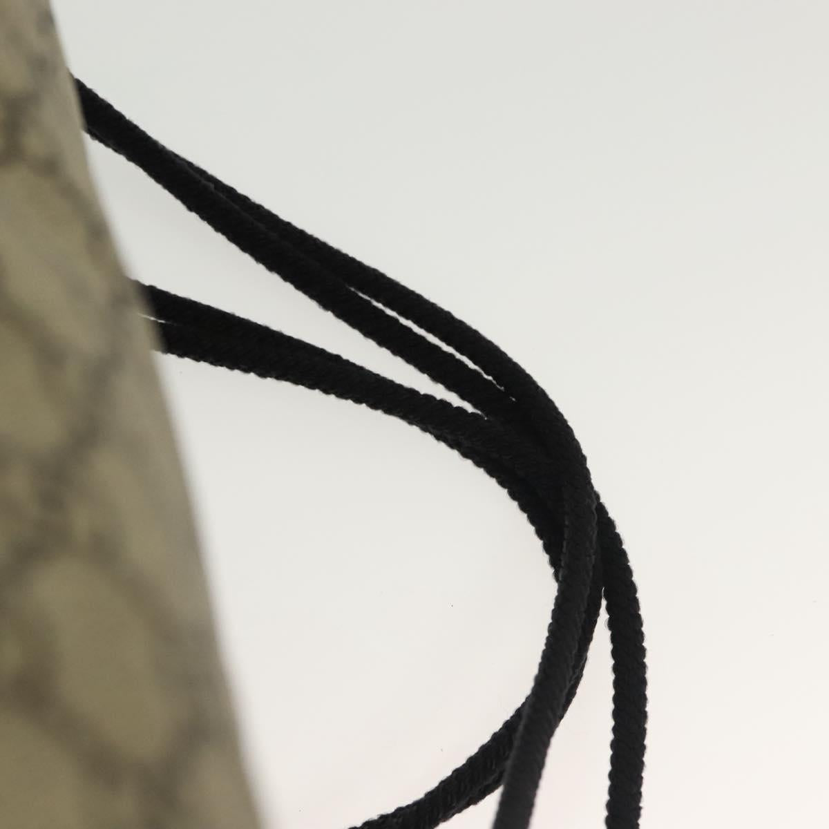 GUCCI GG Supreme Drawstring Backpack PVC Beige 473872 Auth BA4762