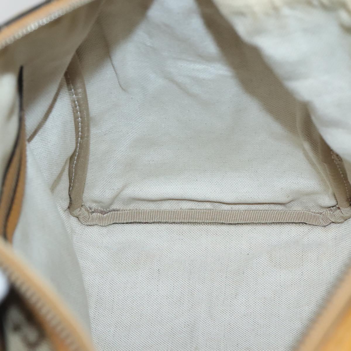 GUCCI GG Canvas Hand Bag 2way Beige Gold 247205 Auth BA4771