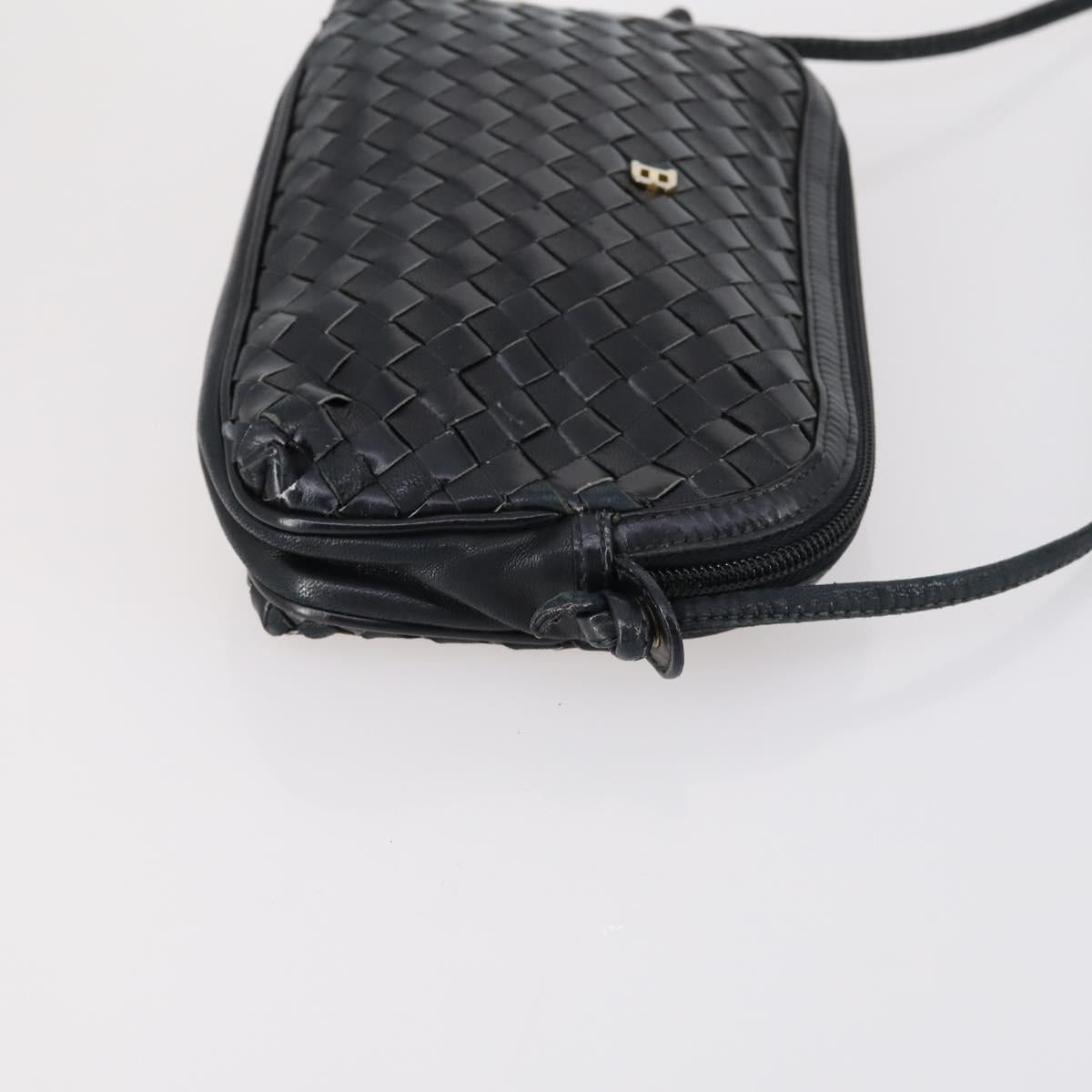 BALLY Shoulder Bag Leather 3Set Brown Black Bordeaux Auth BA4812