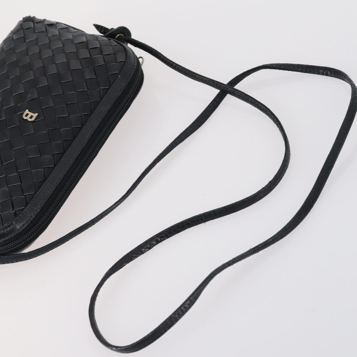 BALLY Shoulder Bag Leather 3Set Brown Black Bordeaux Auth BA4812