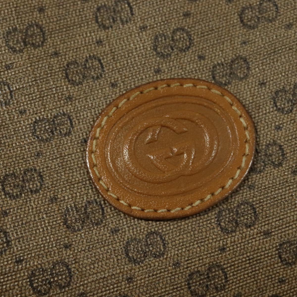 GUCCI Micro GG Supreme Shoulder Bag PVC Beige Gold 007 983 1113 Auth BA4814