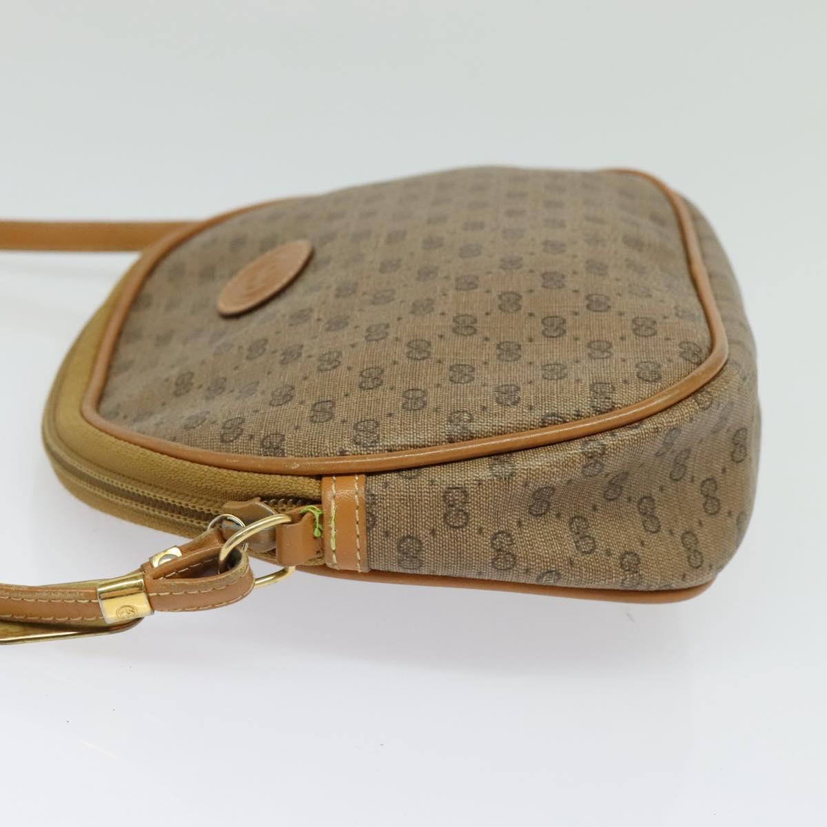 GUCCI Micro GG Supreme Shoulder Bag PVC Beige Gold 007 983 1113 Auth BA4814
