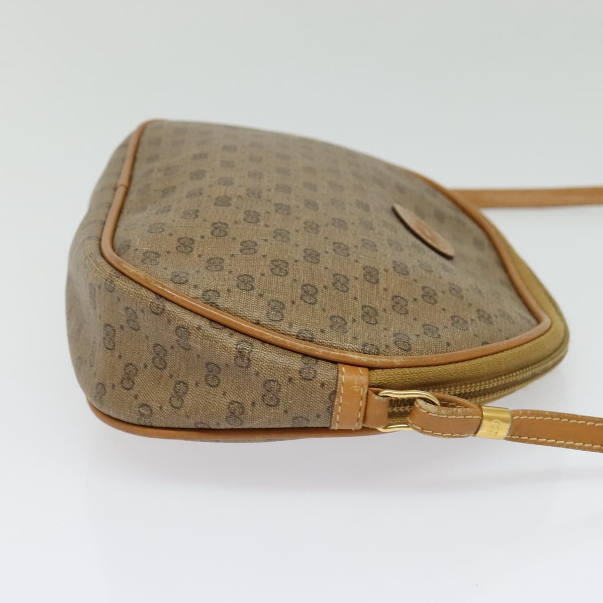 GUCCI Micro GG Supreme Shoulder Bag PVC Beige Gold 007 983 1113 Auth BA4814