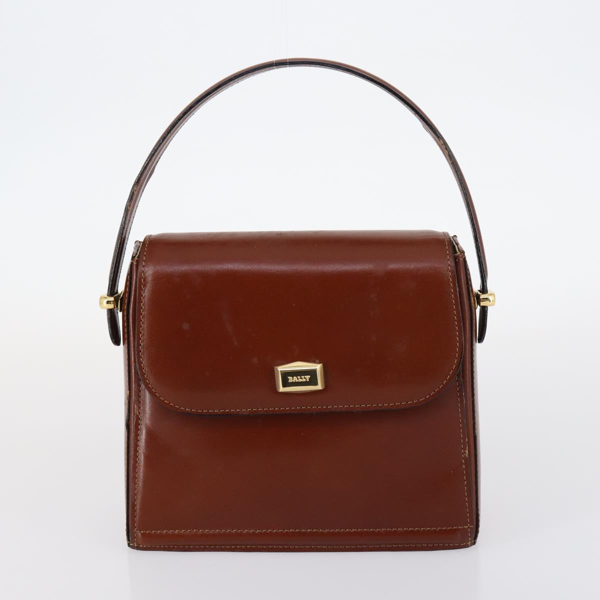 BALLY Shoulder Bag Leather 3 Set Brown Black Auth BA4817