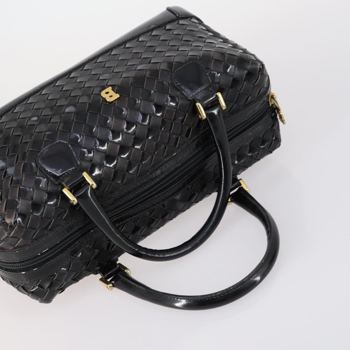 BALLY Shoulder Bag Leather 3 Set Brown Black Auth BA4817