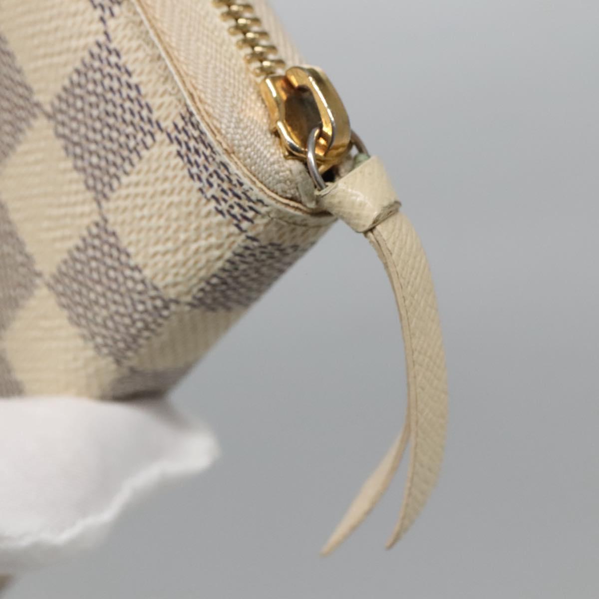 LOUIS VUITTON Damier Azur Portefeuille Clemence Long Wallet N61264 Auth BA4842