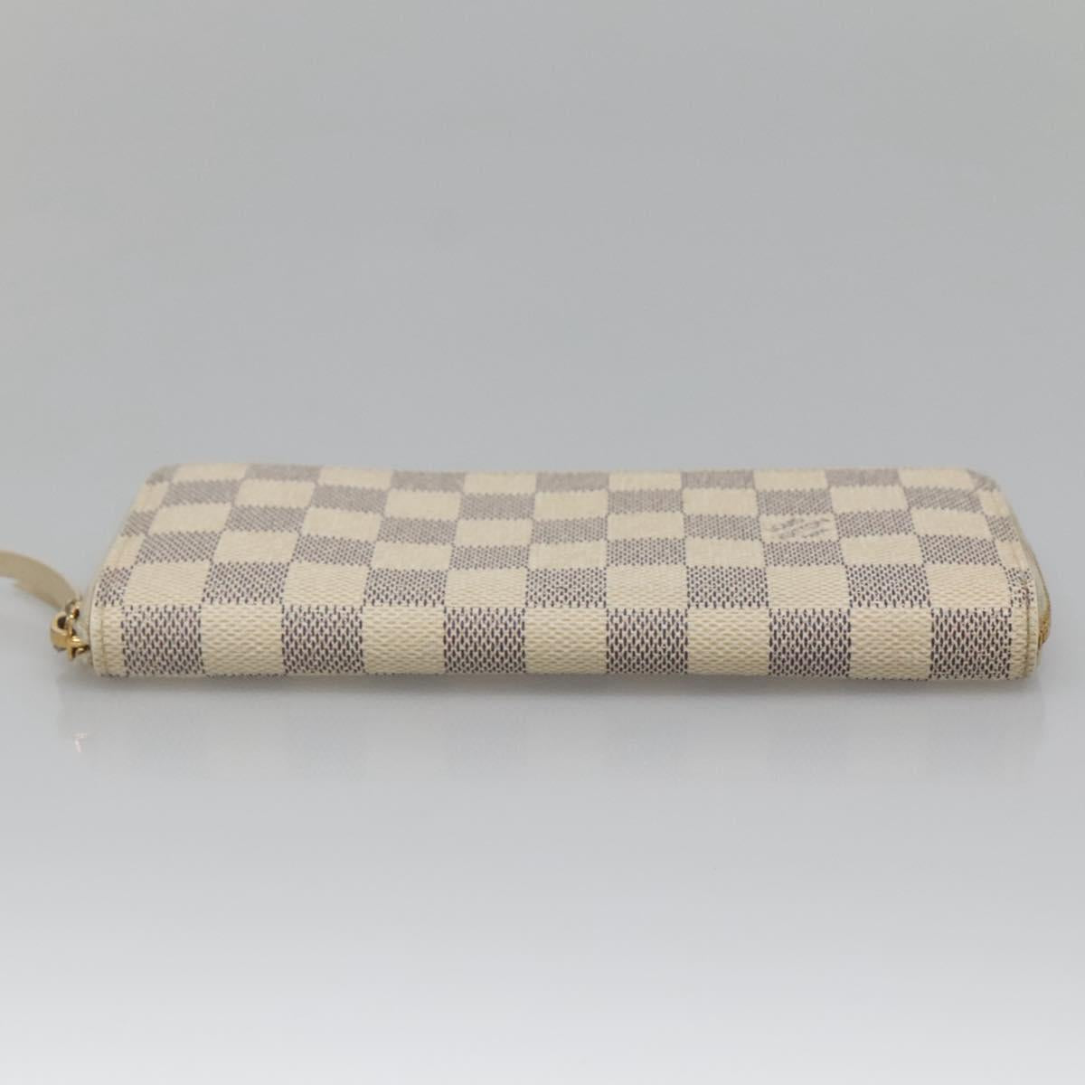 LOUIS VUITTON Damier Azur Portefeuille Clemence Long Wallet N61264 Auth BA4842
