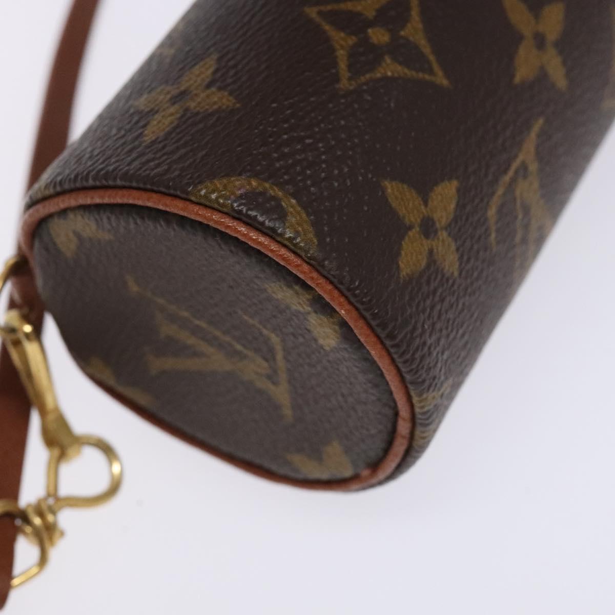LOUIS VUITTON Monogram Papillon Pouch LV Auth BA4883
