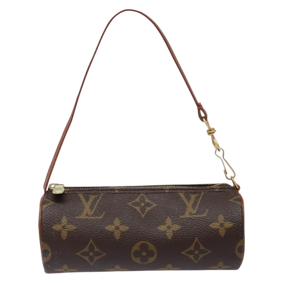 LOUIS VUITTON Monogram Papillon Pouch LV Auth BA4883