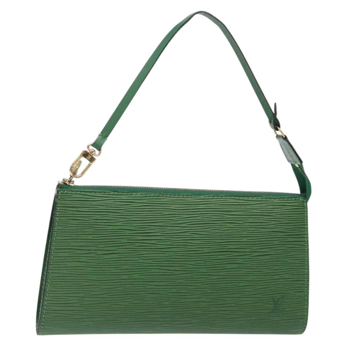 LOUIS VUITTON Epi Pochette Accessoires Pouch Vintage Green M52984 LV Auth BA4884