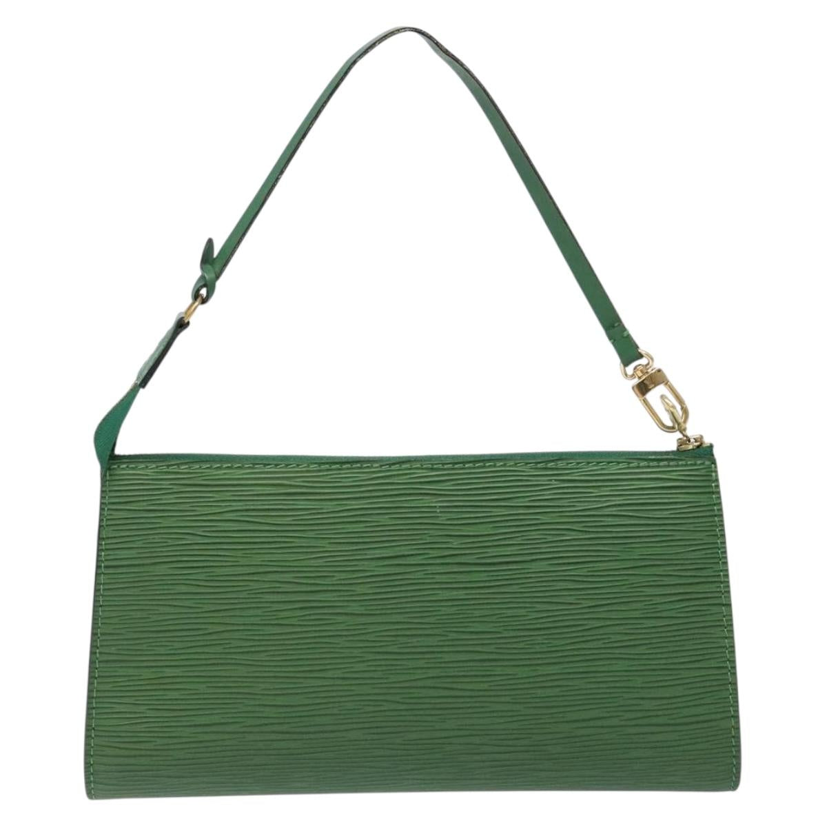 LOUIS VUITTON Epi Pochette Accessoires Pouch Vintage Green M52984 LV Auth BA4884