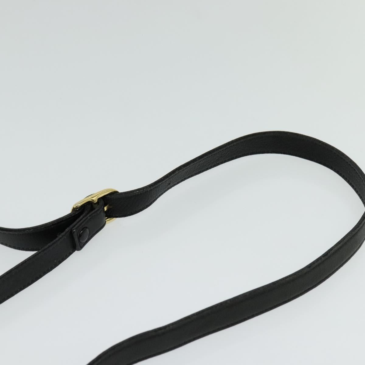 Burberrys Shoulder Bag Leather Black Auth BA489