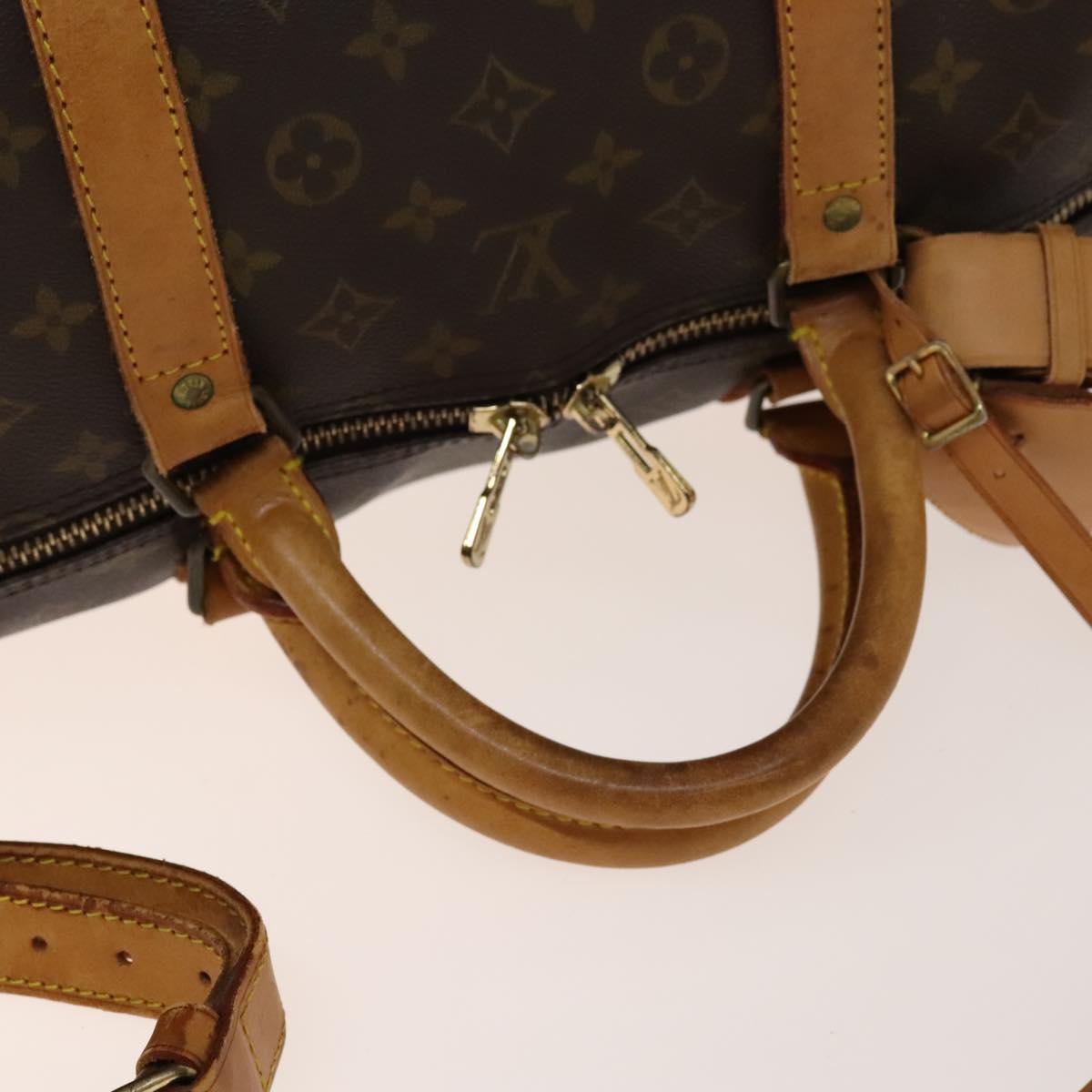 LOUIS VUITTON Monogram Keepall Bandouliere 60 Boston Bag M41412 LV Auth BA4890
