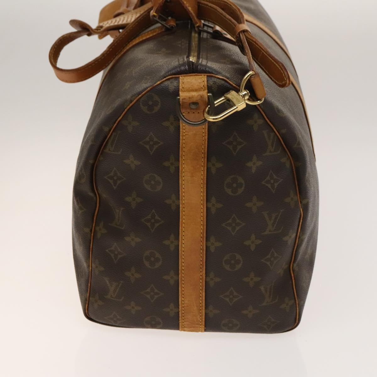 LOUIS VUITTON Monogram Keepall Bandouliere 50 Hand Bag M41416 LV Auth BA4891