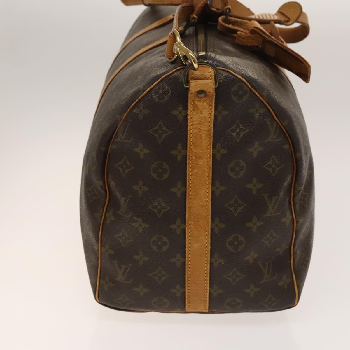 LOUIS VUITTON Monogram Keepall Bandouliere 50 Hand Bag M41416 LV Auth BA4891