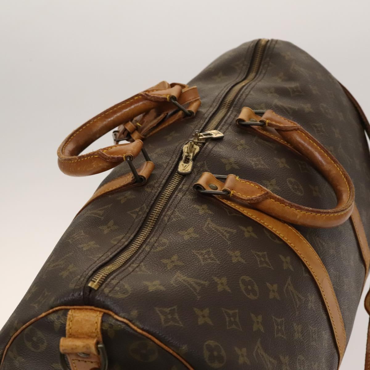 LOUIS VUITTON Monogram Keepall Bandouliere 50 Hand Bag M41416 LV Auth BA4891