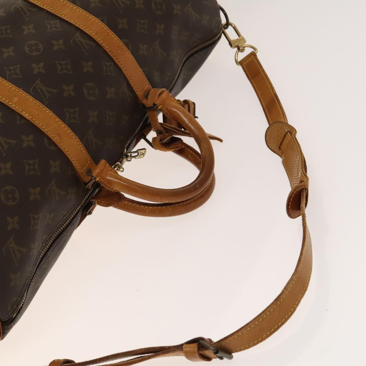 LOUIS VUITTON Monogram Keepall Bandouliere 50 Hand Bag M41416 LV Auth BA4891