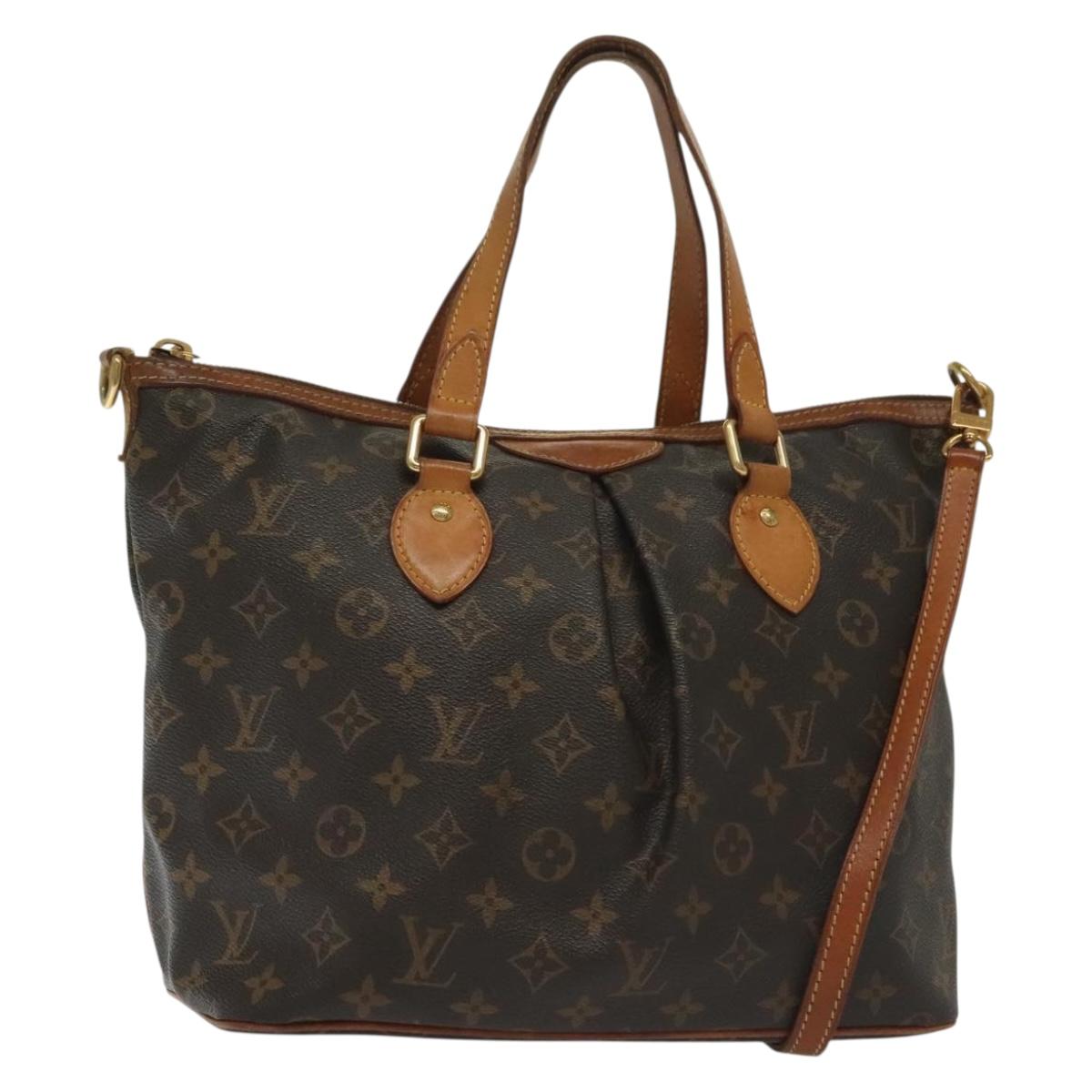 LOUIS VUITTON Monogram Palermo PM Tote Bag M40145 LV Auth BA4893