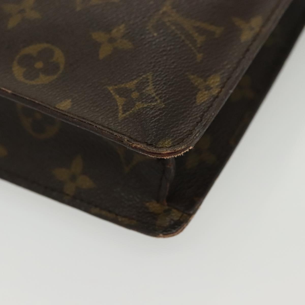 LOUIS VUITTON Monogram Porte Documents Senatur Briefcase M53335 LV Auth BA4899