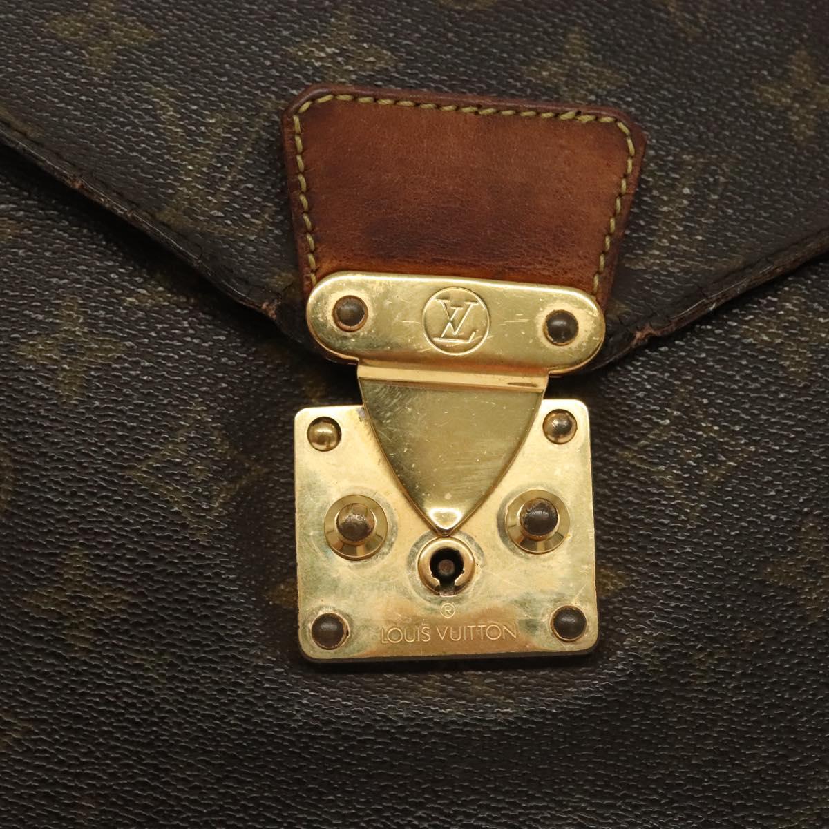 LOUIS VUITTON Monogram Porte Documents Senatur Briefcase M53335 LV Auth BA4899