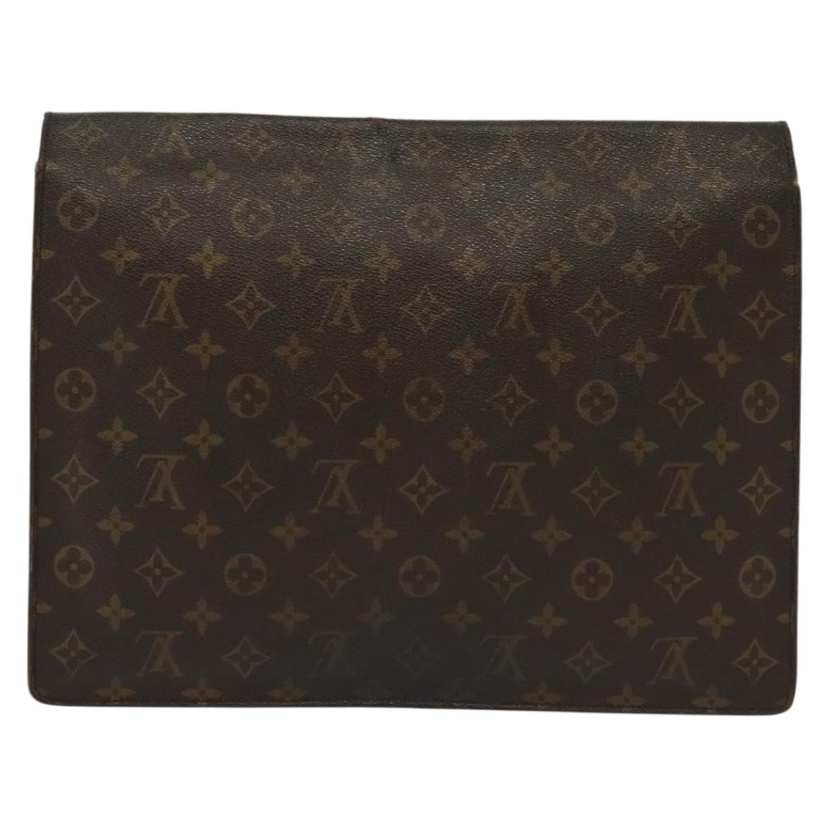LOUIS VUITTON Monogram Porte Documents Senatur Briefcase M53335 LV Auth BA4899